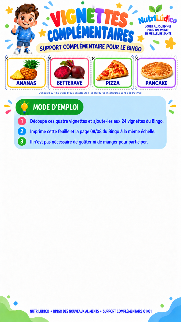 Vignettes complémentaires pour le Bingo